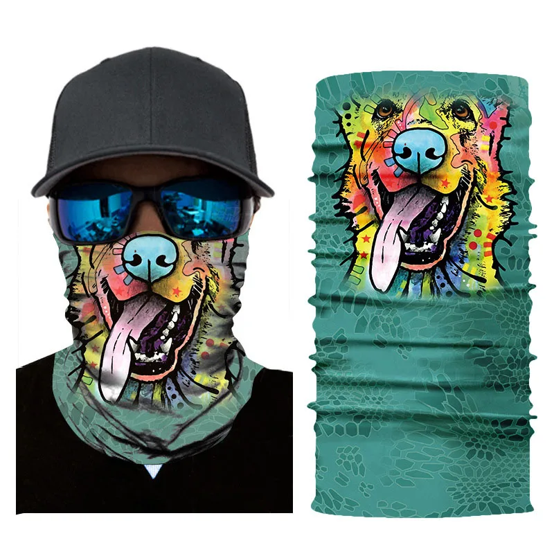 3D бесшовный волшебный шарф с животными, теплая Балаклава для шеи, маска для лица, повязка на голову, повязка на голову, бандана для мужчин, велосипедная - Цвет: 27
