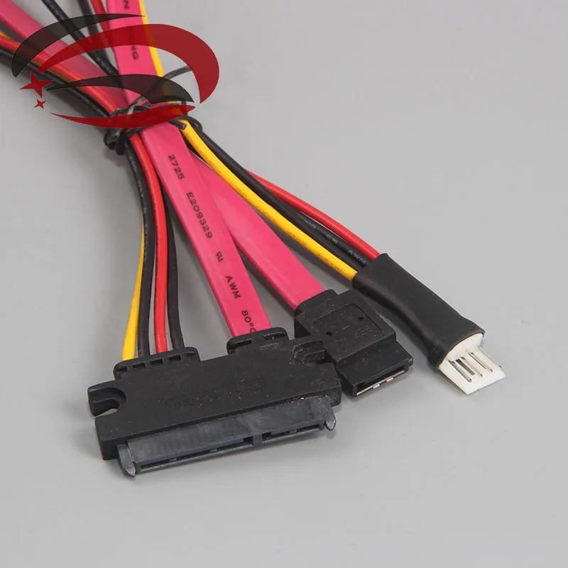 10pcs/lot 2 in 1 4Pin FDD Floppy Male Power + 7Pin SATA Female Data to