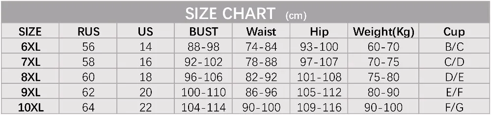 7XL-10XL
