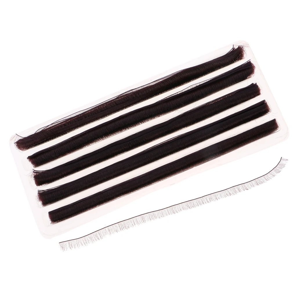 200Pcs Soft Plastic False Eyelashes Eyelash Strips for BJD Baby Dolls Eye Make up 200*8mm Various Colored