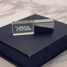 Гравировка логотипа: Usb2.0 32 ГБ 16 ГБ 8 ГБ 4 ГБ Usb флеш-накопитель 3D пользовательский логотип высокоскоростной хрустальный стеклянный Usb флеш-накопитель фотография подарок