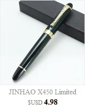 JINHAO X450 высокое качество самопишущее перо металлический золотой зажим роскошные ручки Caneta Канцтовары офисный школьный расходные материалы