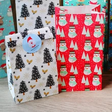 Счастливого Рождества бумажный мешок, подарочные пакеты закуски конфеты упаковка мешок 30 шт./лот