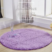 Круглый ковер натуральный цвет мягкий лохматый коврик для гостиной Детская спальня Европейский современный ковер 3D коврик машинная стирка