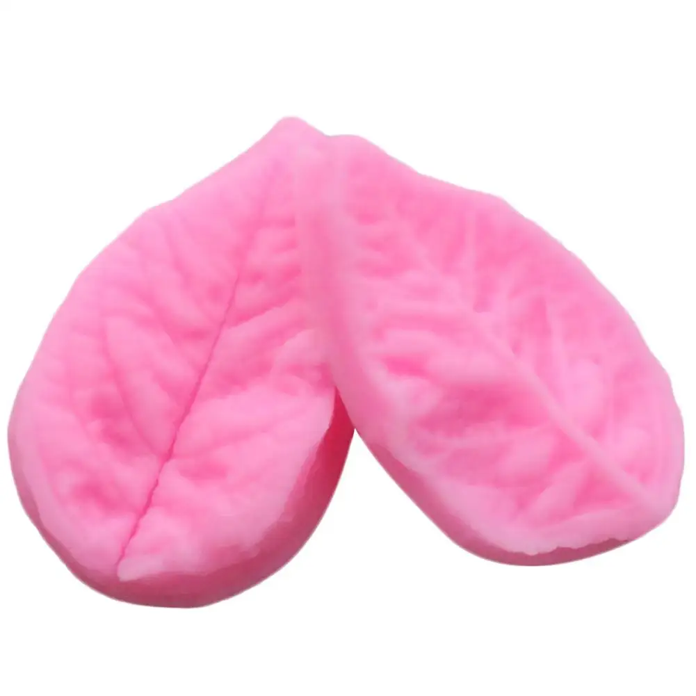 

Baking Mold 2Pcs Leaf Shape DIY Fondant Cake Decorating Chocolate Silicone Mold Baking Tool