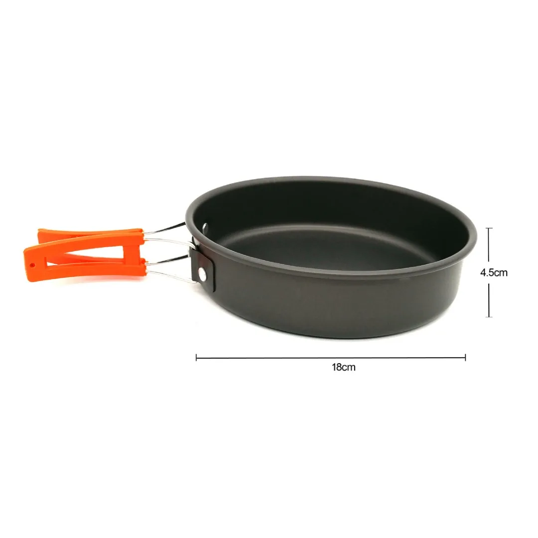 Outdoor Camping Pot Set Portable Camping Cooking Pot Cookware Set With Teapot & Tableware For Outdoor Hiking Travel Picnic