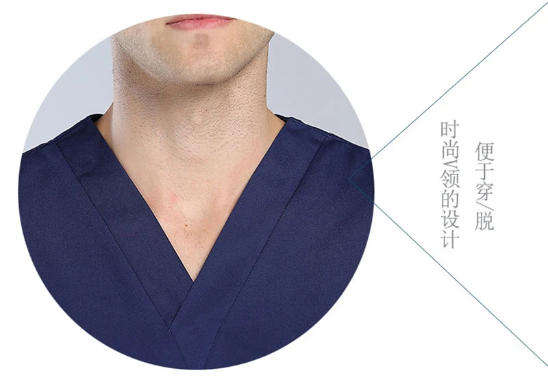 Новая летняя одежда для доктора с v-образным вырезом униформа для медсестер медицинский салон красоты скраб набор с коротким рукавом Мужская хирургическая медицинская форма