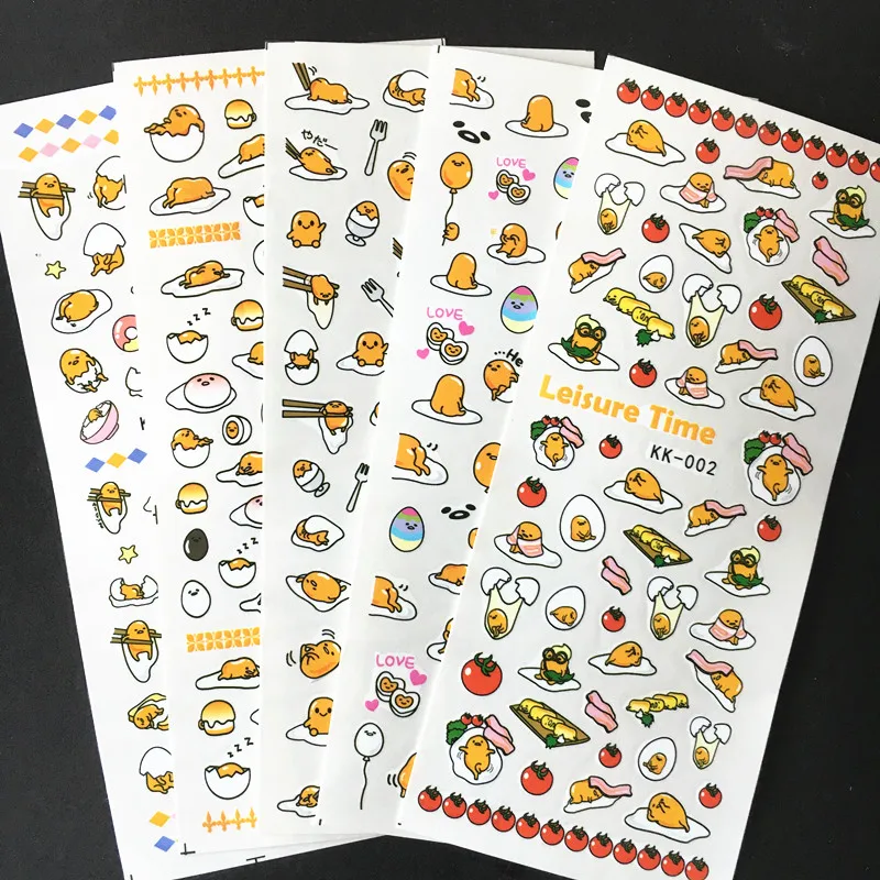 

Newest Fashion series export Japan mr egg-1 designs wa3D nail art sticker nail decal stamping