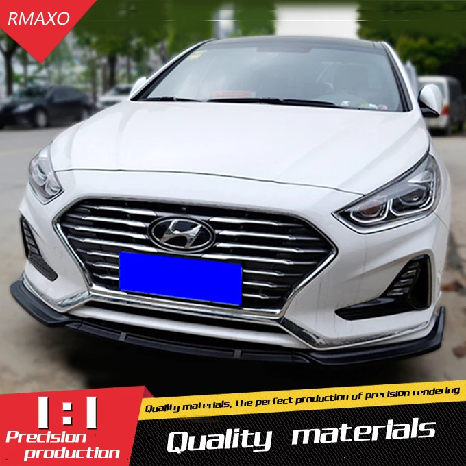 

For Sonata Body kit spoiler 2016-2018 For Hyundai Sonata ABS Rear lip rear spoiler front Bumper Diffuser Bumpers Protector