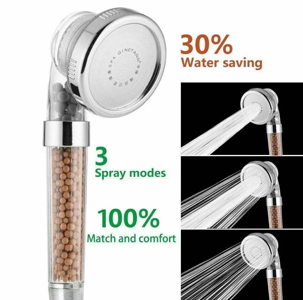 

Spa Shower Head 300%High Turbo Pressure 40%Water Saving Laser Ionic Filters 3