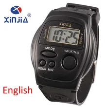 New Simple Old Men And Women Talking Watch Speak English Blind Electronic Digital Sports WristWatches For The Elder