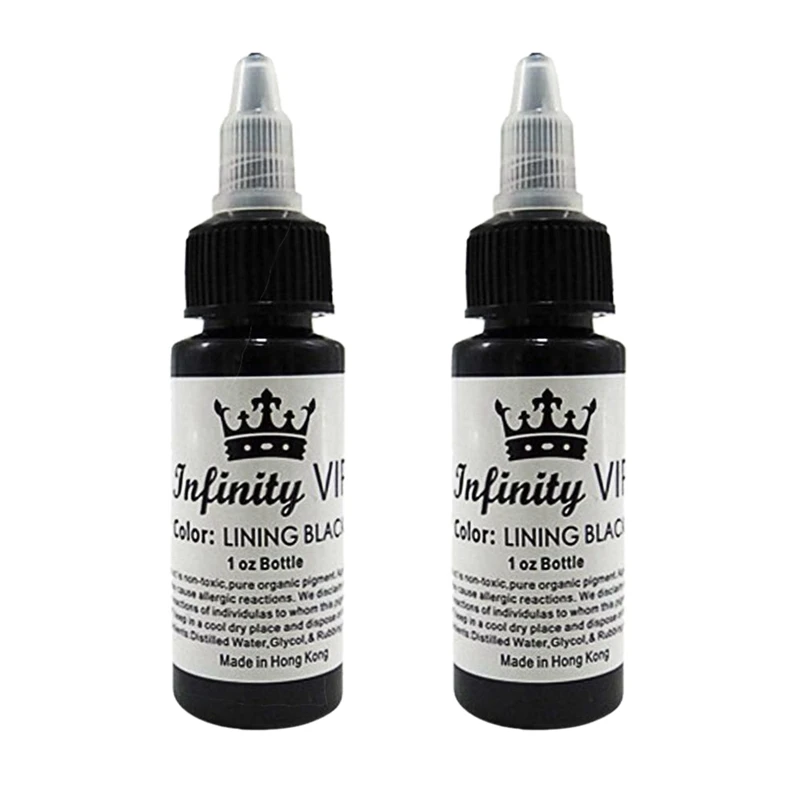 

2Pcs 30Ml/Bottle Professional Tattoo Pigment Pure Plant Small Tattoo Pigment Inks Safe Half Permanent Paints