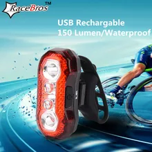 USB Rechargeable 5 Modes Bike Bicycle Cycling Rear Tail Alarm Safty Light 4 LED Aluminium Alloy Waterproof 150 Lumens Taillight