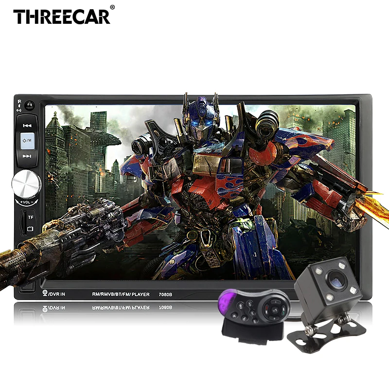 7080B 2 Din Mirror Link Car Radio with 7 Touch Screen Bluetooth Auto Car Audio Radio