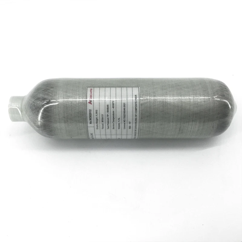 Acecare 1.1L Hpa Adapter Paintball Cylinder And Din Scuba Valve Compressed Air Gun 5.5 Rifle Compressed Air Free Sale Grey