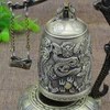 Lock Dragon Carved Buddhist Good Luck Bells Geomantic for Meditation Altar Dragon Carved Buddhist Bell Altar Supplies Metal ► Photo 3/6