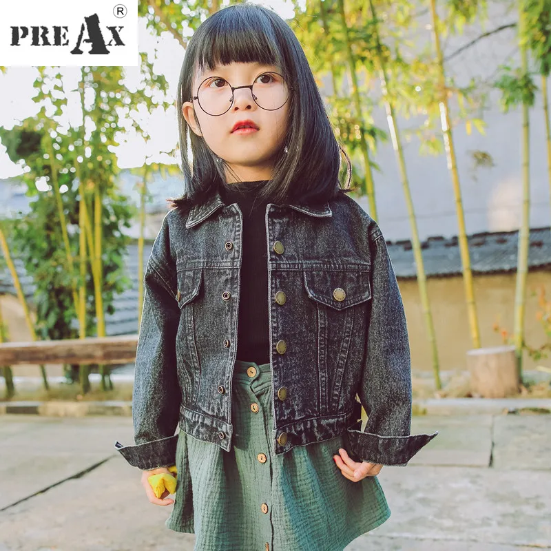 2018 Spring New Children Jacket Baby Girl Clothes Washed Denim Clothing