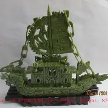 Южно ручной резьбой Тайвань Нефритовый дракон лодки, парусный спорт-Все хорошо сочетается с символ