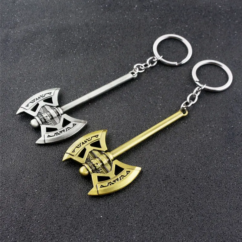 

Avengers Infinity War Hulk Double-sided Axe Keychain Thor Hammer Captain America Shield Pendant Keyring Women Men Jewelry