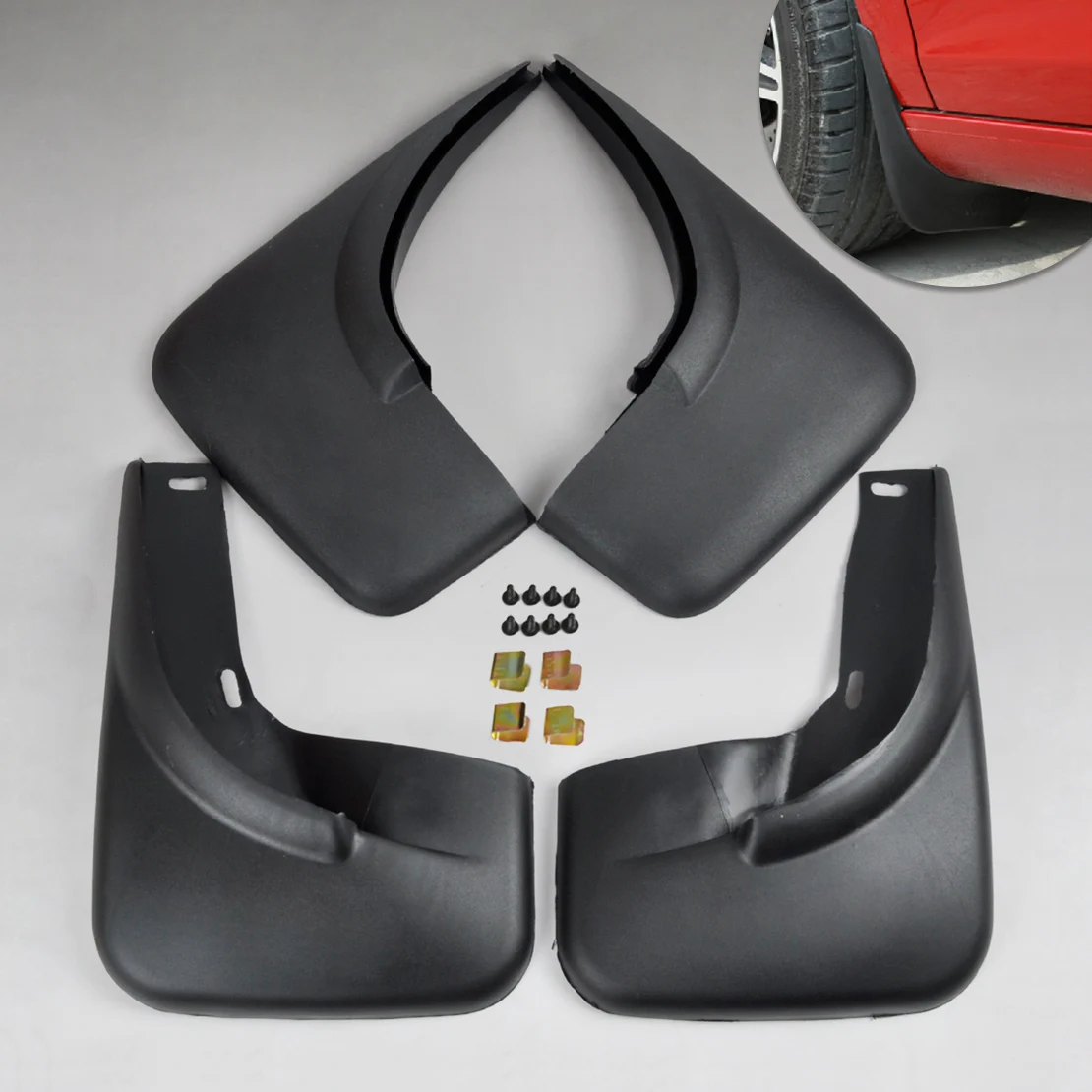 

DWCX 4x Car Mud Flap Flaps Splash Guard Mudguards High Grade Semi-Rigid plastic For VW JETTA BORA MK5 2006 2007 2008 2009 2010
