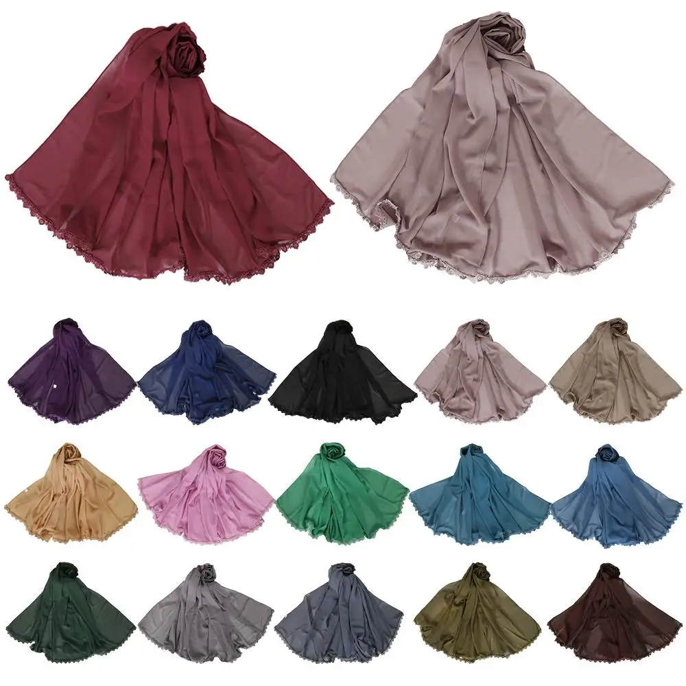 

20 Colors Women Chiffon Long Scarf Muslim Hijab Ladies Arab Wrap Shawl Headwear Scarves Islamic Headscarf Long Scarf 180*75cm
