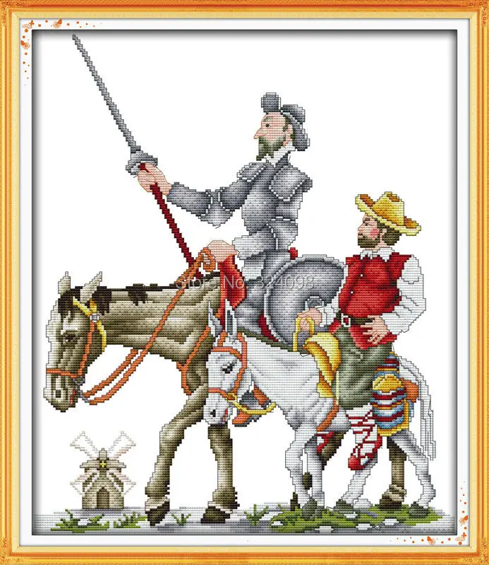 

Wholesale Needlework,Stitch,DIY 14CT DMC Cross Stitch,Sets For Embroidery Kits,Don Quixote Patterns Counted Cross-Stitching