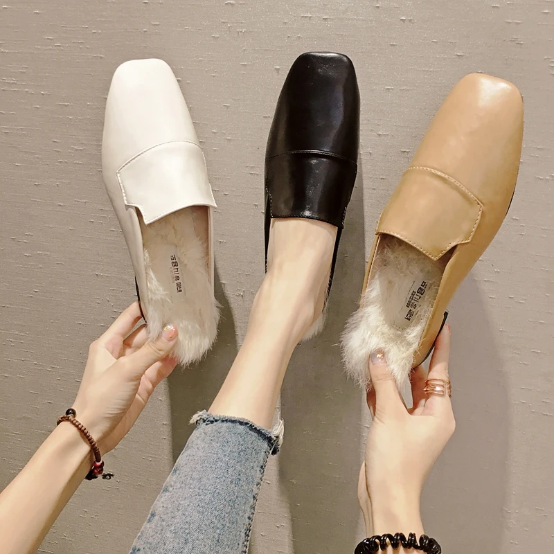 mule fermée cuir femme