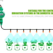 Умный автоматический полив таймер орошения контроллер соленоида разбрызгиватель с клапаном Сад Орошение контроллер системы счетчик воды