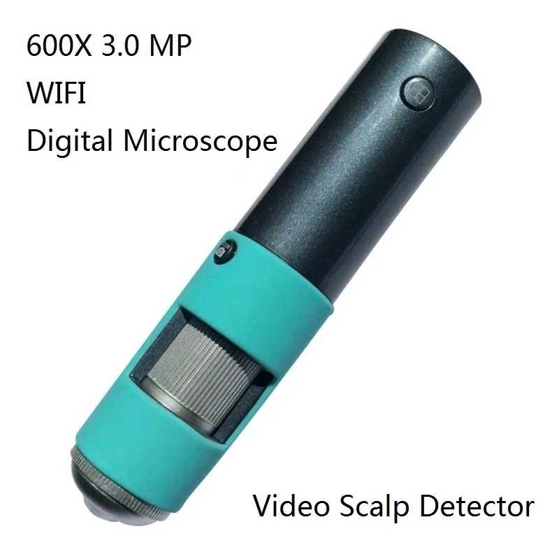 

WIFI Wireless 600X Digital Microscope Scalp Analyser Hair Follicle Detector with 3.0MP Camera Magnifier Connected Smartphone PC