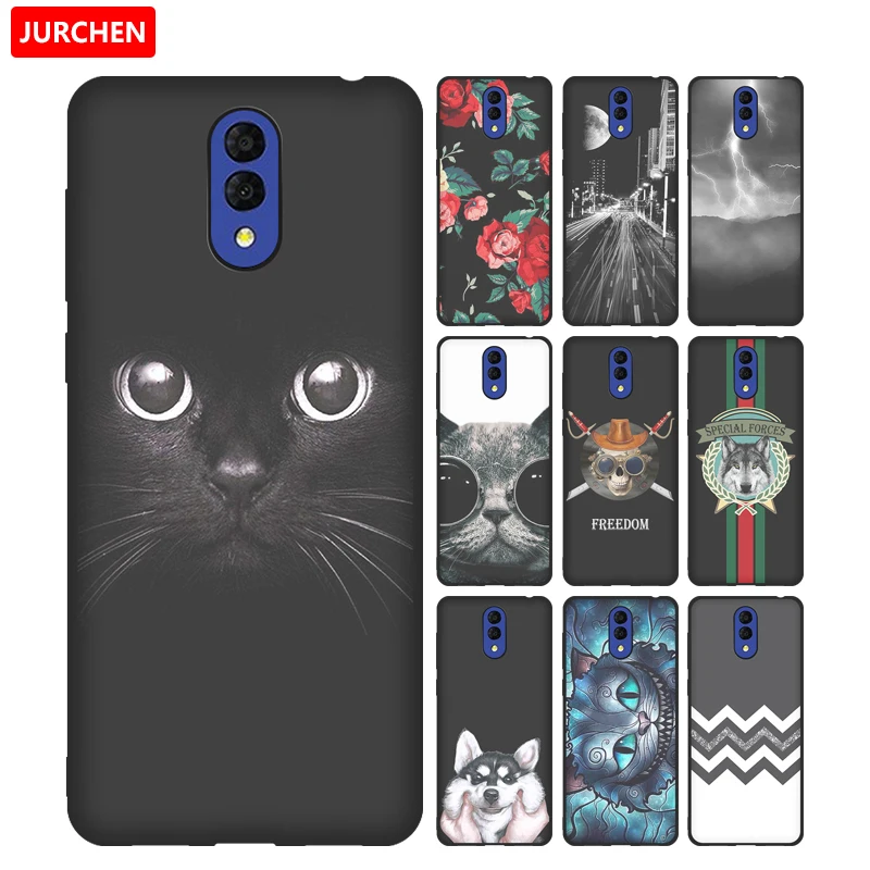 JURCHEN Case For Alcatel 3L Case Soft Tpu Silicone Back Cover For Alcatel 3L 3 L Case Cover Funda Printing Bag Cartoon