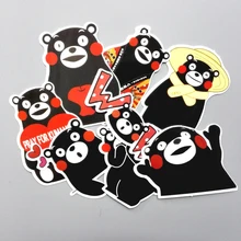 TD ZW 8 шт./лот Япония Cute Bear Кумамото Мультфильм Наклейка Для Автомобилей Ноутбук Багажа Скейтборд Телефон Наклейка Детские Игрушки Наклейки