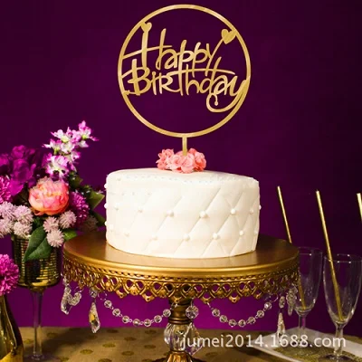 Детское 1-е украшение для именинного торта мальчик девочка торт для детского праздника наилучший флаг золотой серебряный блеск акриловые буквы на торте Декор ко дню рождения - Цвет: HP 1