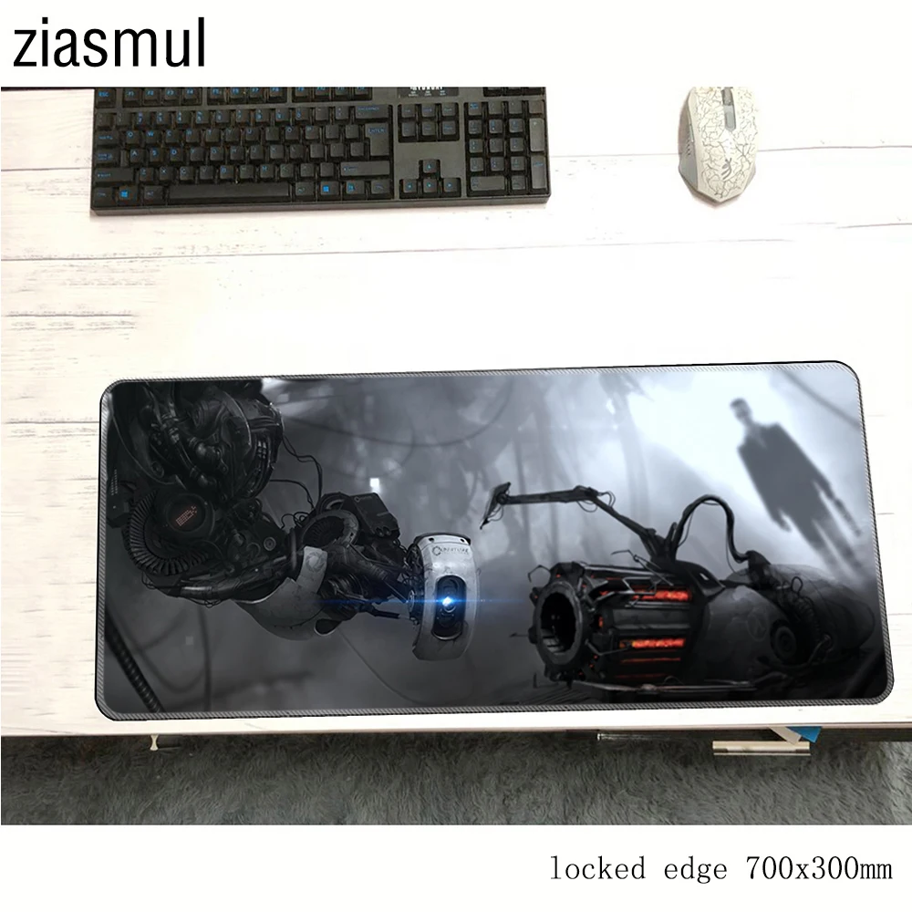 Игровой коврик для мыши portal 2 700x300x2 мм с узором геймерский компьютерный стол