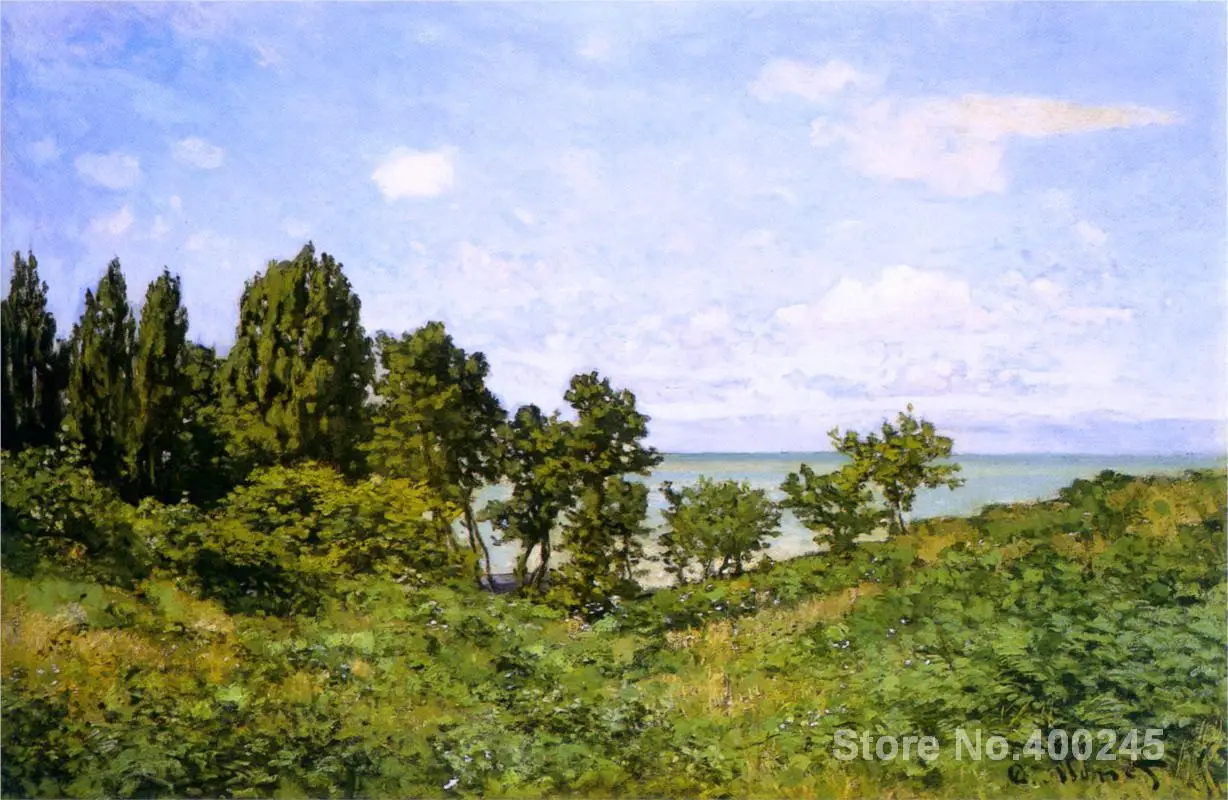 

Canvas Art online Claude Monet Paintings By the Sea High quality Hand painted