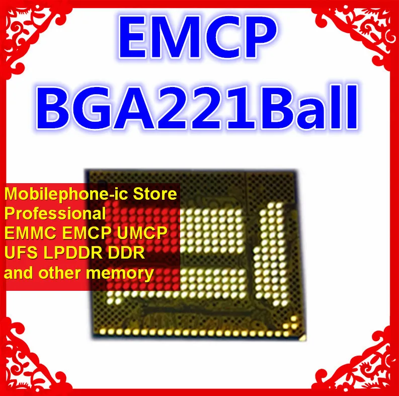 

KMFE10012M-B214 BGA221Ball EMCP 16+8 16GB Mobilephone Memory New original and Second-hand Soldered Balls Tested OK