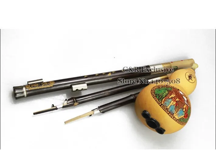 Китайская традиционная бамбуковая флейта Хулуси деревянный Профессиональный музыкальный инструмент Bambu Flauta Этническая съемная в Bb/C тон