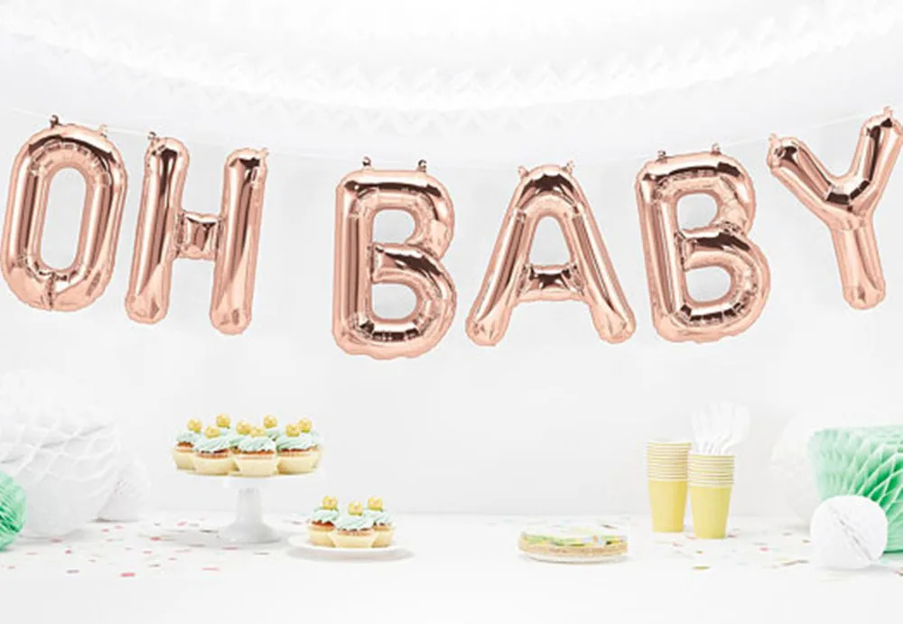 Kuchang 6 шт./лот 16 дюймов &quotOH BABY&quot буквы гелиевые фольгированные воздушные шары
