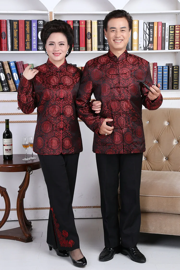 Новое поступление традиционный костюм в стиле династии Тан китайские куртки мужские и женские топы с длинными рукавами китайский костюм китайский стиль Свадебная блузка