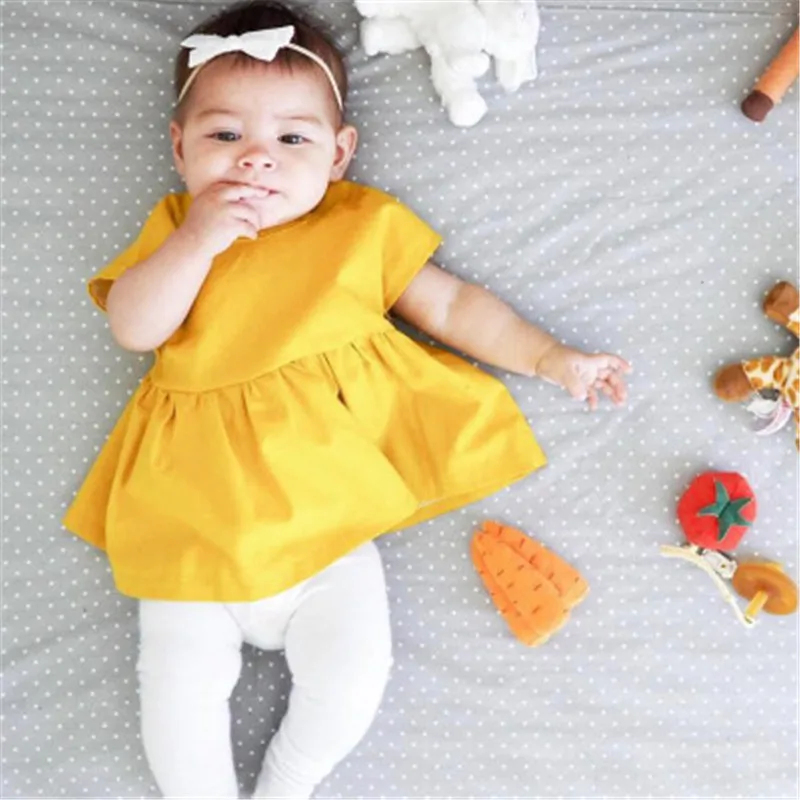 yellow dress for newborn girl