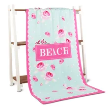 

70*140cm Microfiber Bath Beach Towel Rose flower printed Drying Washcloth Swimwear Shower For Gift Drying Toalla Bathroom