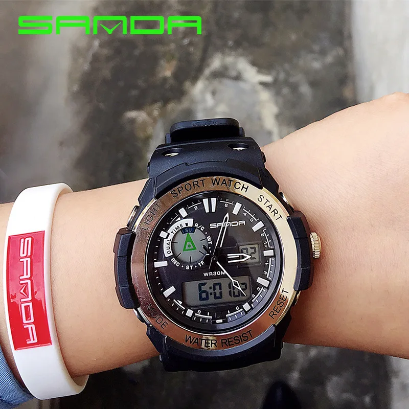 2018 новый бренд SANDA спортивные часы для мужчин женщин любовников Montre Homme
