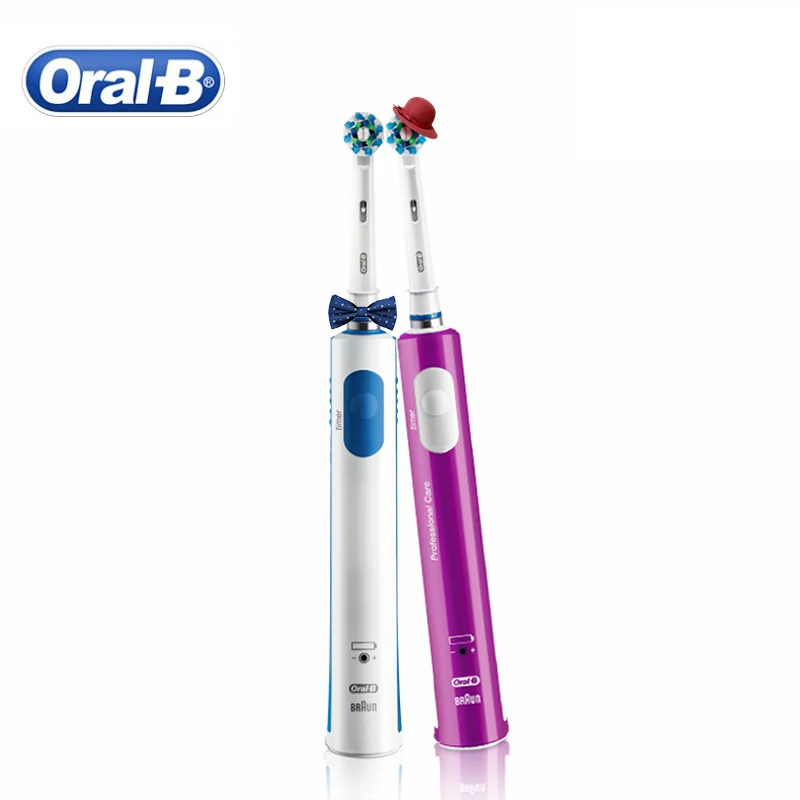 

Authentic Oral B Electric Toothbrush Pro600 Plus Deep Clean Teeth Rechageable Inductive Charge With 2 Brush Heads