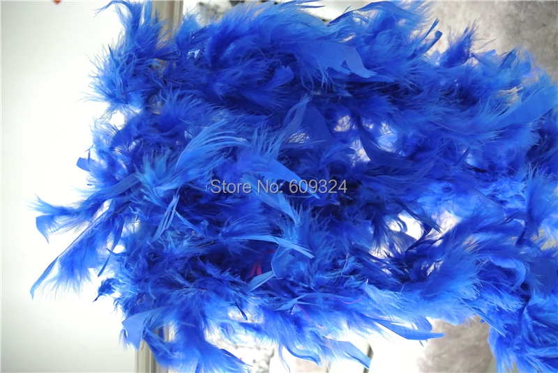 Free shipping 20pcs royal blue 40gram Chandelle Feather Boas Marabou