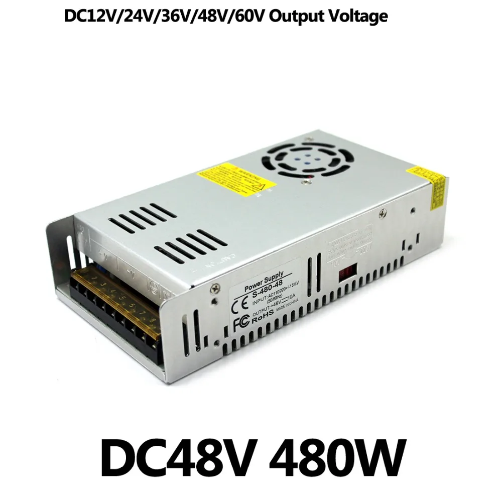 

Switch Power Supply 48V 480W Lighting Transformer 220V 110V AC to DC12V 24V 36V 60V 28v Output SMPS for LED Strip Light lamp