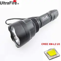 U-F C8 CREE XM-L2 U3 1800lm холодный белый свет 5-режим SMO LED фонарик (1x18650)