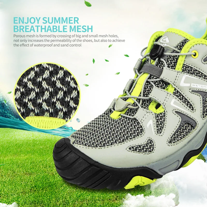 

Clorts Beach Shoes Swimming Water Shoes for Men Breathable Outdoor Auqa Sneakers Quick-drying Water Shoes 3H027
