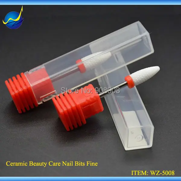 

1PC White Fine Ceramic Flame Nail Drill Bits Beauty Care Nail Art File Salon Manicure Pedicure Electric Machine Drill Tools