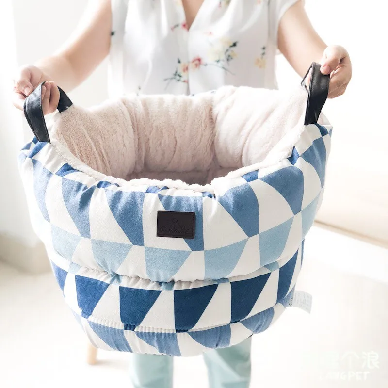 Домик кровать для кошек и котят теплый домик щенков мини чихуахуа Teddy коврик