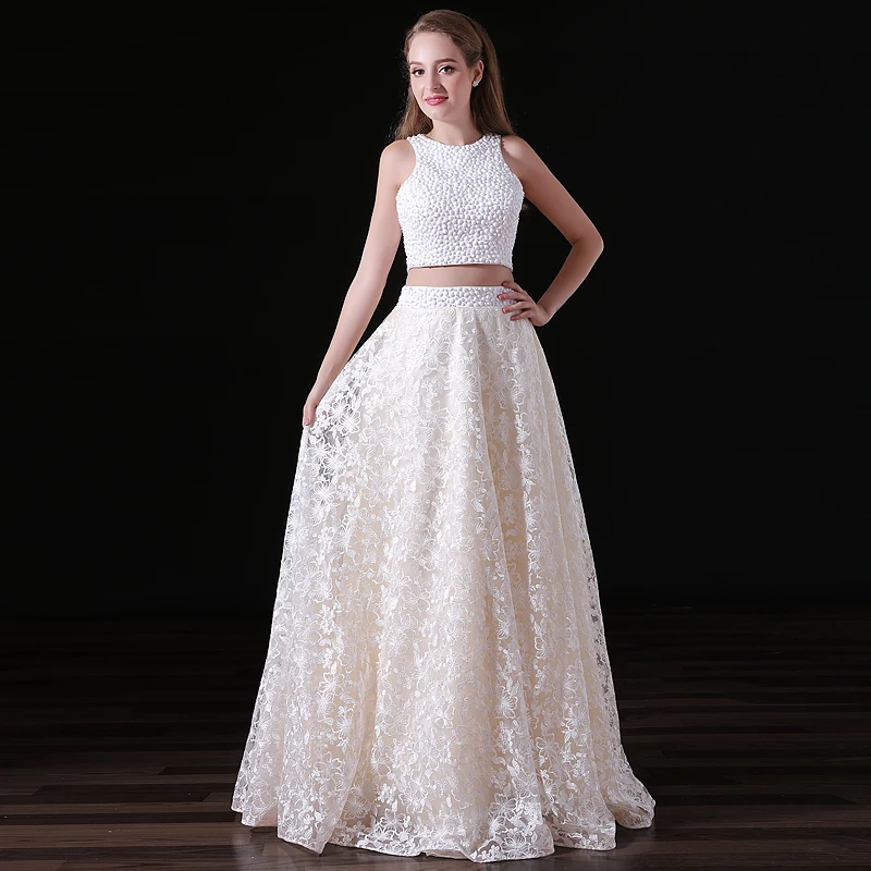 Forevergracedress New Arrival Two Piece Prom Dress A Line Lace Long Homecoming Evening Party Gown Plus Size Custom Made