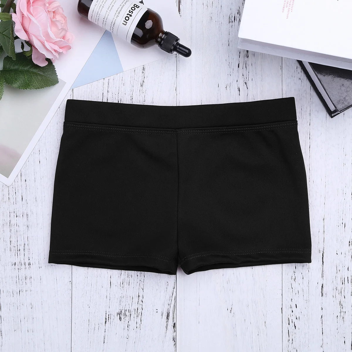 FEESHOW Kids Girls Shorts Low Rise Pants for Child Yoga Ballet Dance Gymnastic Leotards Summer Workout Gym